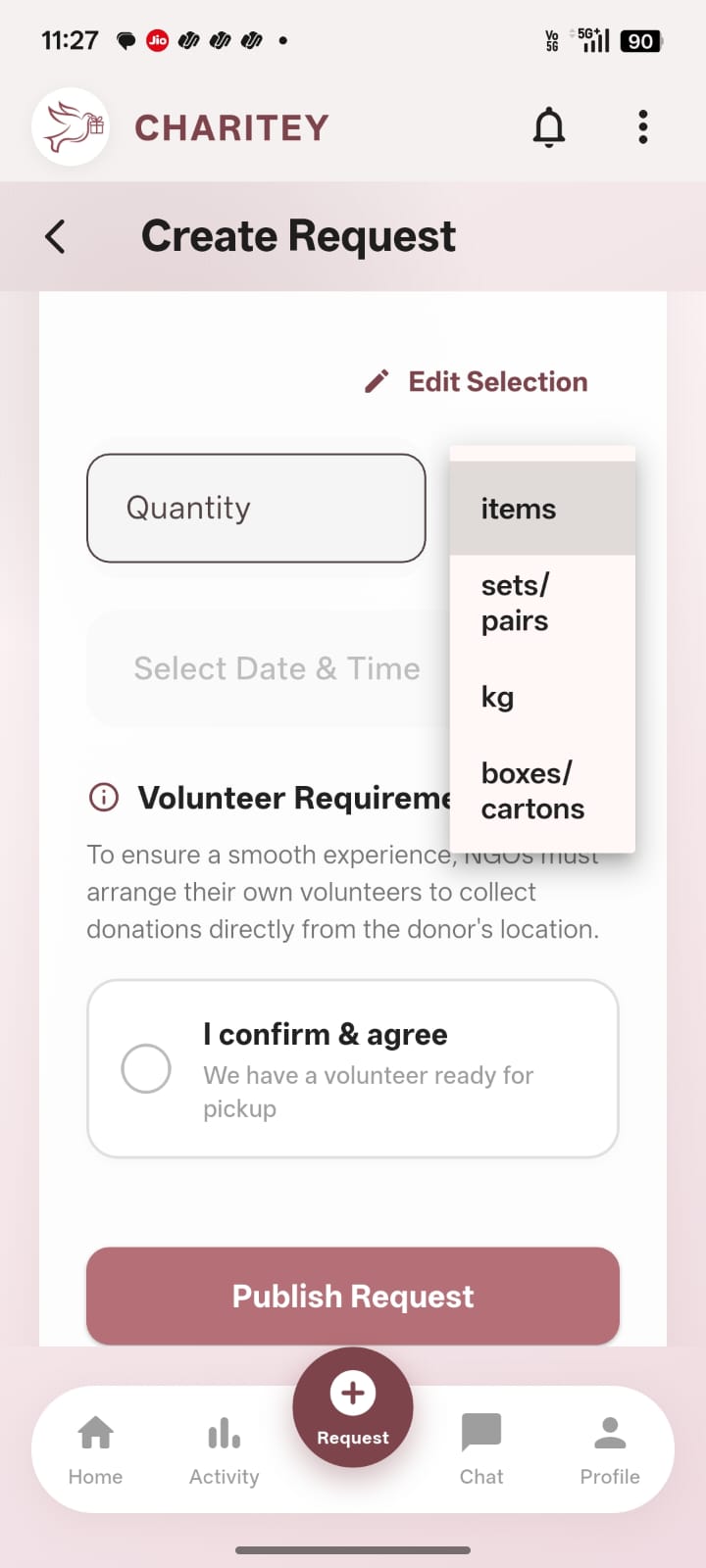 Charitey app screenshot 3