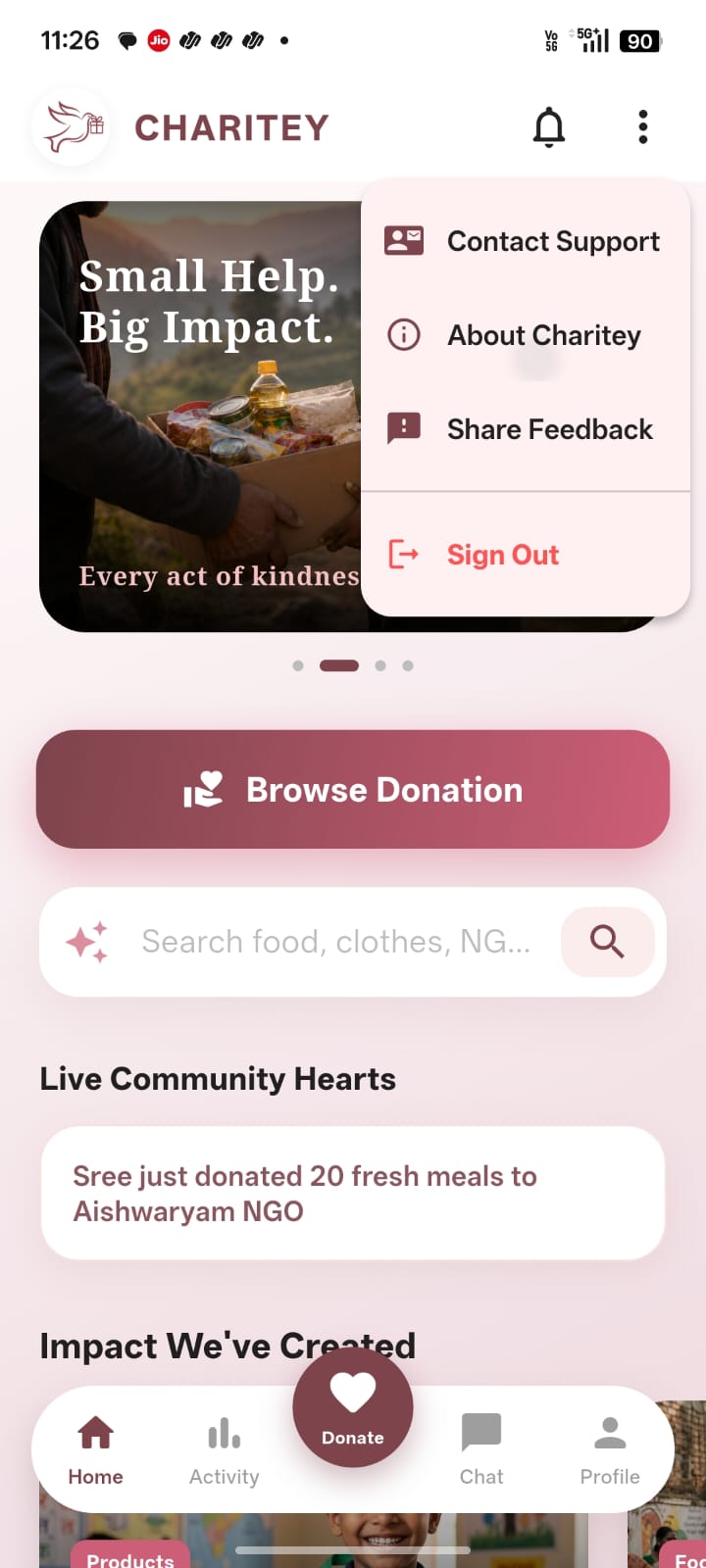 Charitey app screenshot 8